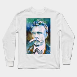 FRIEDRICH NIETZSCHE - watercolor portrait Long Sleeve T-Shirt